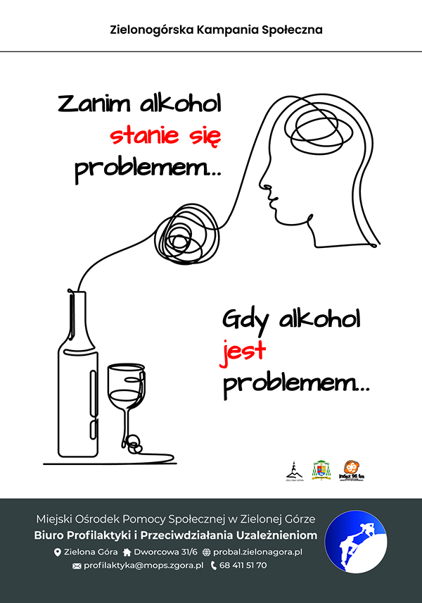 Ilustracja do informacji: "Zanim alkohol stanie się problemem ... Gdy alkohol jest problemem ..."